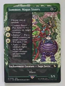 MTG FINAL FANTASY COMMANDER SUMMON: MAGUS SISTERS FIC 0200 BORDERLESS RARE - Image 1