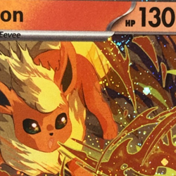 Pokemon TCG Promo SVP 167 Cosmos Holographic Flareon w Swirl Near Mint. - Image 3