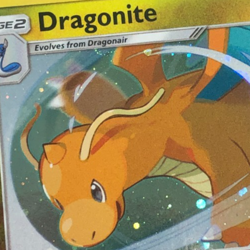 Pokemon TCG Team Up Cosmos Holographic Dragonite 119/181 w Swirl Near Mint - Image 2