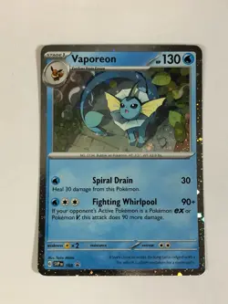 Pokemon TCG Promo SVP 168 Cosmos Holographic Vaporeon w Swirl Near Mint... - Image 1