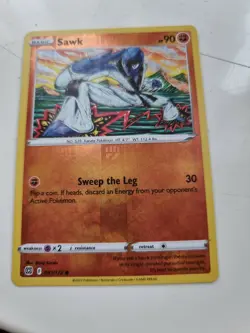 Pokemon Sawk 081/172 Brilliant Stars Reverse Holo Common - Image 1