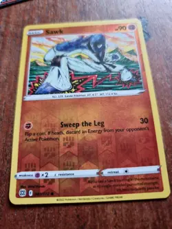 Pokemon Sawk 081/172 Brilliant Stars Reverse Holo Common - Image 1