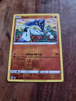 Pokemon Sawk 081/172 Brilliant Stars Reverse Holo Common - Image 1