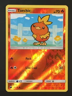 Pokemon TCG Torchic 26/168 Reverse Holo Common SM Celestial Storm NM - Image 1