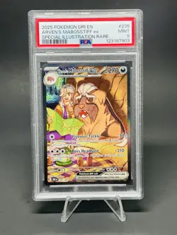Pokemon TCG Arven's Mabosstiff ex Destined Rivals 235/182 SIR Psa 9 - Image 1