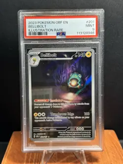 2023 POKEMON OBF EN-OBSIDIAN FLAMES ILLUSTRATION RARE #201 BELLIBOLT PSA 9 - Image 1