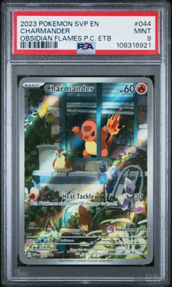 2023 POKEMON SVP OBSIDIAN FLAMES POKEMON CENTER ETB PROMO #044 CHARMANDER PSA 9 - Image 1