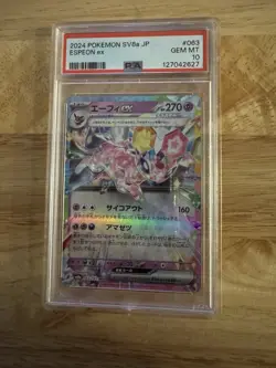 Pokemon Espeon EX RR 063/187 SV8a Terastal Festival Japanese, PSA 10 - Image 1