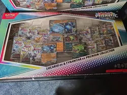 Pokemon Lucario Ex Tyranitar Ex Prismatic Evolutions Sam's Club Premium 2 boxes - Image 2