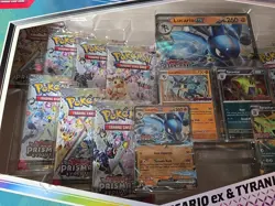 Pokemon Lucario Ex Tyranitar Ex Prismatic Evolutions Sam's Club Premium 2 boxes - Image 3