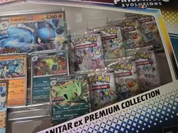 Pokemon Lucario Ex Tyranitar Ex Prismatic Evolutions Sam's Club Premium 2 boxes - Image 4