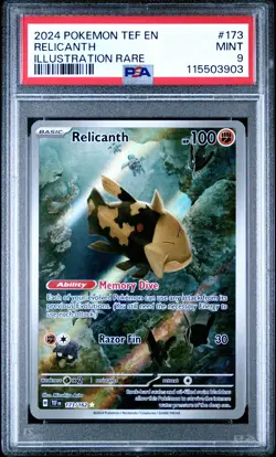 2024 POKEMON TEF EN-TEMPORAL FORCES ILLUSTRATION RARE #173 RELICANTH PSA 9 - Image 1