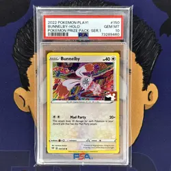 💎PSA 10 GEM MINT 2022 Pokemon Prize Pack Series 1 BUNNELBY #150 HOLO Rare - Image 2