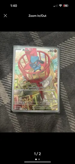 Riolu Pokemon Center Stamped Promo 010 NM - Image 1