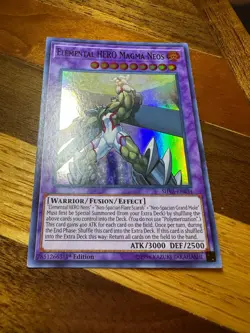 Elemental HERO Magma Neos SHVA-EN034 1st Edition Super Rare LP + BONUS - Image 1