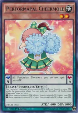 Performapal Cheermole - NECH-EN001 - Rare - 1st Edition - Lightly Played - Image 1