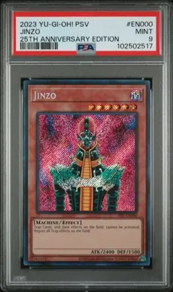 Jinzo PSV-EN000 Pharaoh's Servant (25th Anniversary Edition) Yugioh PSA 9 - Image 1