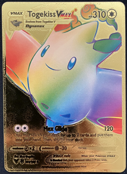 Togekiss Vmax Rainbow Gold Foil Textured Display Card - Image 1