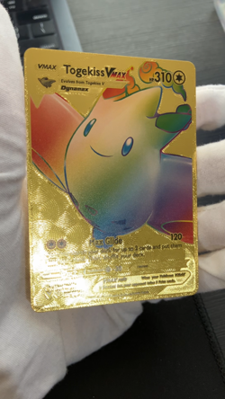 Togekiss Vmax Rainbow Gold Foil Textured Display Card - Image 2