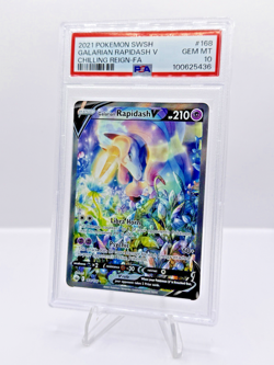 PSA 10 Galarian Rapidash V 168/198 Chilling Reign Full Art Pokemon Card 5d - Image 1