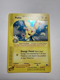 Pokemon TCG Vintage Pichu Holo Rare Expedition Card 22/165 WOTC - Image 1