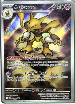Alakazam - MEP009 Pokemon Mega Evolution Black Star Promo Card Sealed w/dividers - Image 1