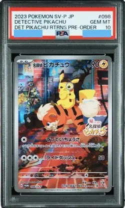 Detective Pikachu 098/SV-P PSA 10 Switch Promo Card Pokemon Card Japanese - Image 2
