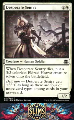 Magic the Gathering MTG Eldritch Moon Desperate Sentry #21 Buy 2 Get 1 - Image 1