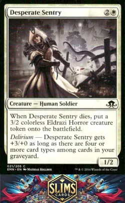Magic the Gathering MTG Eldritch Moon Desperate Sentry #21 Buy 2 Get 1 - Image 1