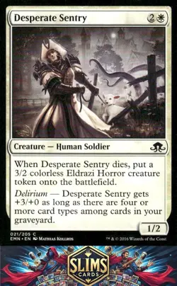 Magic the Gathering MTG Eldritch Moon Desperate Sentry #21 Buy 2 Get 1 - Image 1
