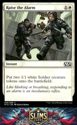 Magic the Gathering MTG Magic 2015 (M15) Raise the Alarm #26 Buy 2 Get 1 - Image 1