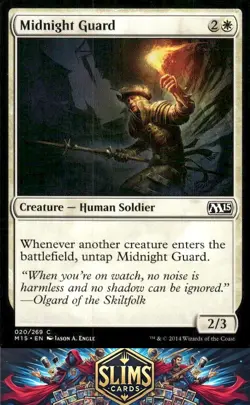 Magic the Gathering MTG Magic 2015 (M15) Midnight Guard #20 Buy 2 Get 1 - Image 1