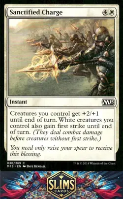 Magic the Gathering MTG Magic 2015 (M15) Sanctified Charge #30 Buy 2 Get 1 - Image 1