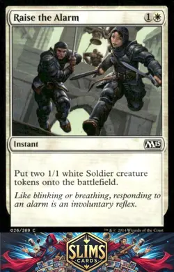 Magic the Gathering MTG Magic 2015 (M15) Raise the Alarm #26 Buy 2 Get 1 - Image 1
