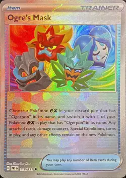 Pokemon TCG Ogre's Mask (Poke Ball Pattern) 118/131 Prismatic Evolutions - Image 1