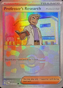 Pokemon TCG Professor's Research [Professor Oak] (Poke Ball Pattern) 122/131 - Image 1