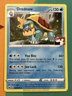 Pokemon Card - Drednaw - HOLO Play! Pokemon Promo (061/202) Sword & Shield *LP* - Image 1