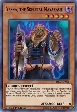 Yasha, the Skeletal Mayakashi - HISU-EN031 - Super Rare - 1st Edition NM Yugioh - Image 1