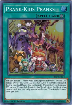 Prank-Kids Pranks - HISU-EN024 - Super Rare - 1st Edition NM Yugioh Hidden Summo - Image 1