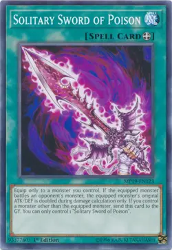Solitary Sword of Poison - MP19-EN123 - Common - 1st Edition NM Yugioh 2019 Gold - Image 1