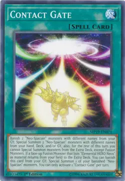 Contact Gate - MP19-EN071 - Common - 1st Edition NM Yugioh 2019 Gold Sarcophagus - Image 1