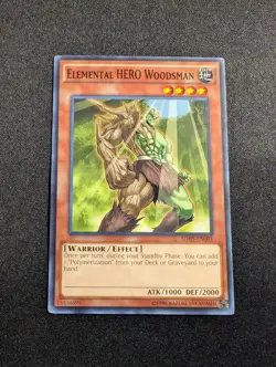 Yugioh - Elemental HERO Woodsman SDHS-EN003 Unlimited Common NM - Image 1