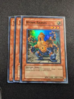 Yugioh - 3x Worm Barses HA01-EN018 Unlimited Edition Super Rare NM - Image 1