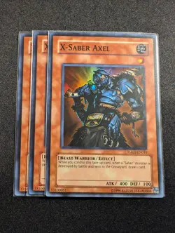 Yugioh - 3x X-Saber Axel HA01-EN010 Unlimited Edition Super Rare NM - Image 1