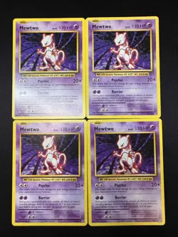x4 - Mewtwo 51/108 XY Evolutions Rare Pokemon Card Non Holo - LP - Image 1