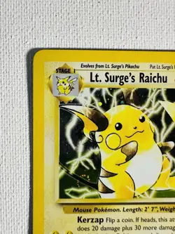 Vintage Pokemon Card WOTC Rare Holo LT. SURGE’S RAICHU Gym Challenge 11/132 - Image 3