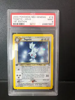 PSA 9 Togetic Neo Genesis 1st Edition 16/111 Holo Rare Pokemon Card - Image 1
