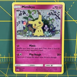 Mimikyu Promo SM163 Team Up Blister Pokemon Card Sun & Moon Holo - Image 1