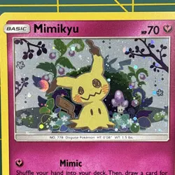 Mimikyu Promo SM163 Team Up Blister Pokemon Card Sun & Moon Holo - Image 3