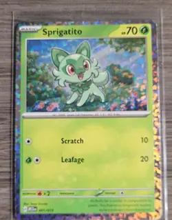 Pokemon McDonalds 2023 Sprigatito Holo 001/015 M23EN Promo Trading Card - Image 1